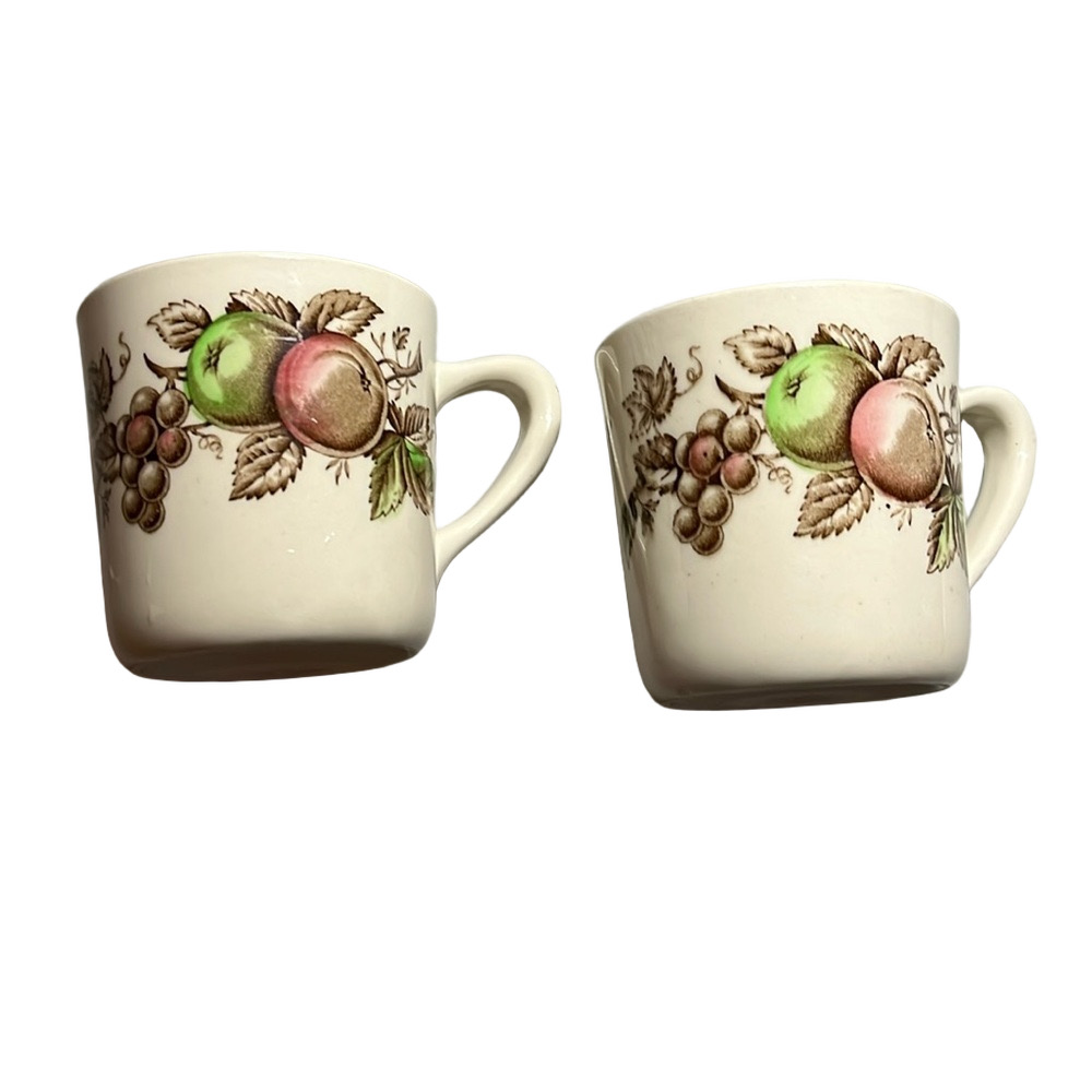 Harvest time ironstone mugs from England set of two